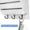 NEX™ 10" Rustic White Gray Wood Wall-Mounted Mail & Key Holder Organizer with 3 Key Hooks